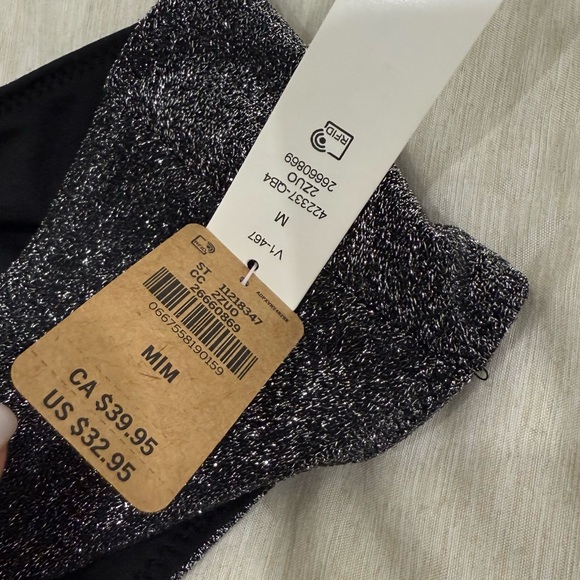 PINK Sparkly Black Bikini Bottoms - Picture 4 of 6